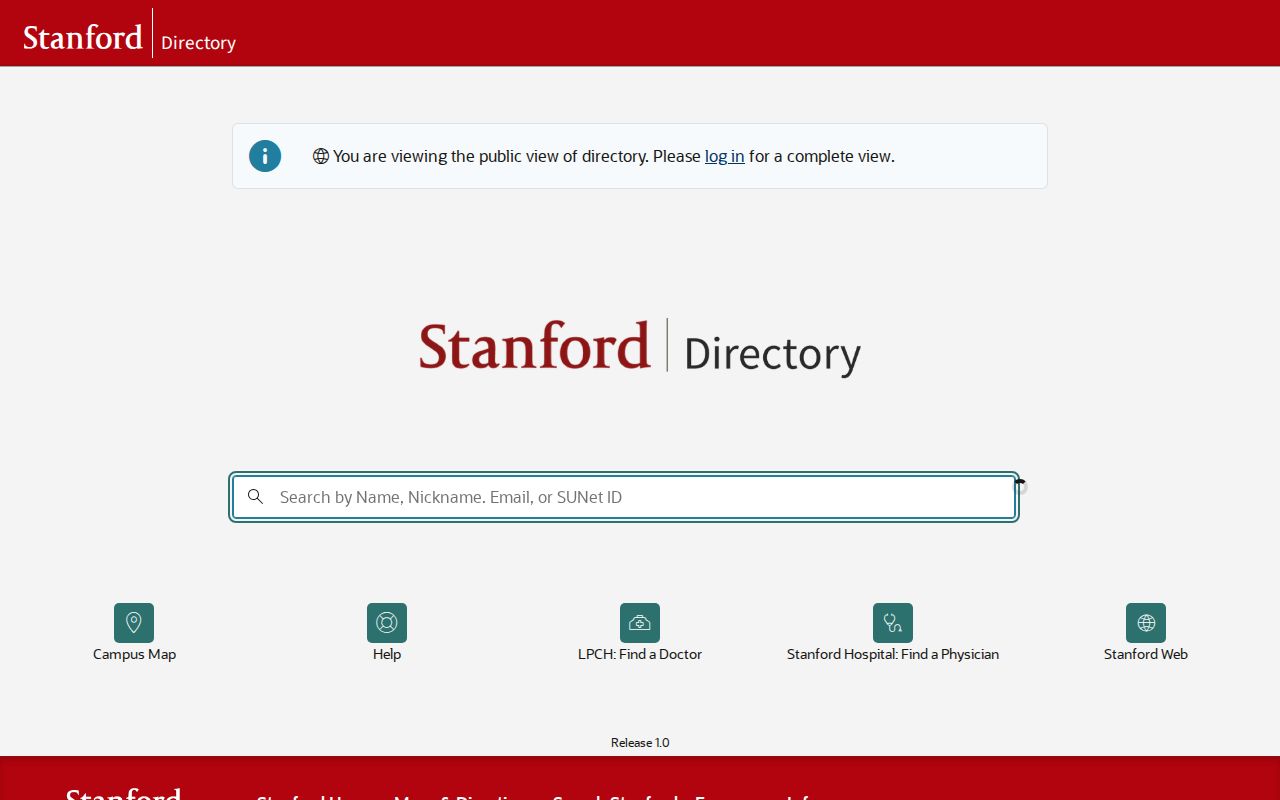 Palo Alto people search with the StanfordWho directory
